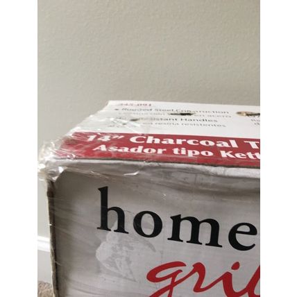 Home Grilling 14" Red Black Mini Portable Table Top Charcoal Grill Outdoor