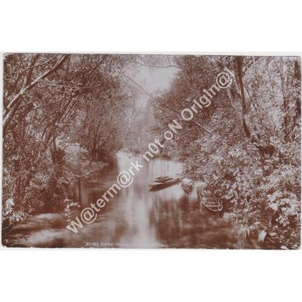 RP Punts on the River Cherwell Oxford Oxfordshire 1907