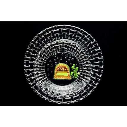 Nachtmann Bossa Nova Set of 2 Dinner Plates-10.5"-Crystal-NEW-SEALED-FAST SHIP