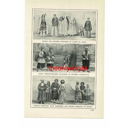 People Of Afganistan & Baluchistan, Book Illustration (Print), 1907/9