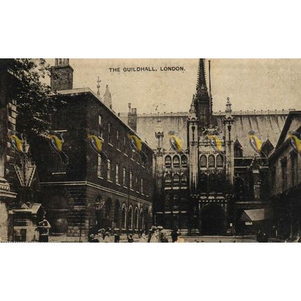 Guildhall, London, Auto-Photo Series Postcard, 1908