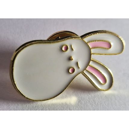 Novelty cute Anime style Bunny Rabbit Metal Lapel Pin Badge