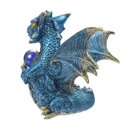 Enchanted Nightmare Dragon Figurine Purple Red Blue