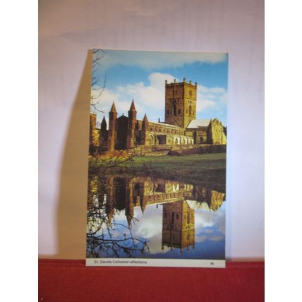 REFLECTIONS, ST. DAVID'S CATHEDRAL, WALES unused postcard by Robert O Evans =