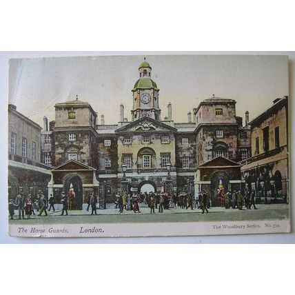 1905 colour postcard The Horse Guards London