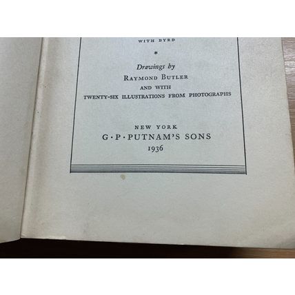 RARE* 1936 1ST EDITION PAUL SIPLE "SCOUT TO EXPLORER" BYRD ANTARCTIC BOOK (T4)