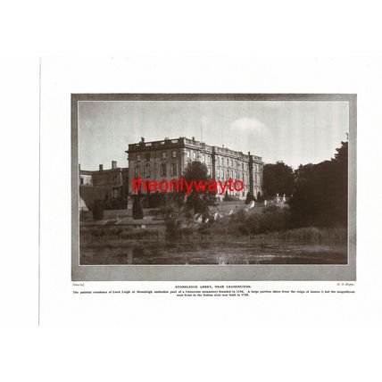 Stoneleigh Abbey Near Leamington, Warwickshire, Book Illustration, c1920