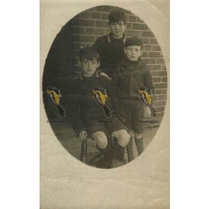 Three Italian Boys, Social History Postcard
