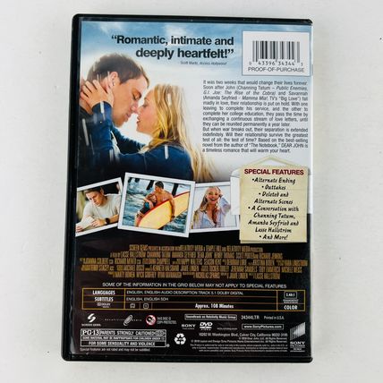 Dear John DVD Channing Tatum, Amanda Seyfried