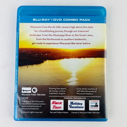 Wisconsin From the Air PBS Blue-ray / DVD Combo Pack NEW Factory Sealed