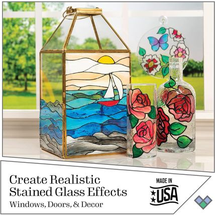 Gallery Glass Window Acrylic Craft Paint Set Formulated to Be Non-Toxic, Perfect