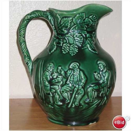 Wood Staffordshire Majolica Harvest Pitcher