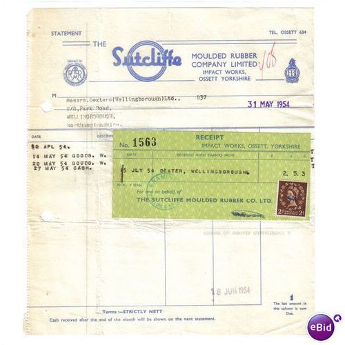 1954 SUTCLIFFE MOULDED RUBBER CO LTD ,YORKS 1563