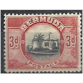 Bermuda 1936 SG103 3d Black & Scarlet Mounted Mint . .
