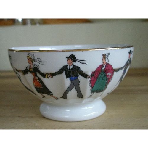 French Breton Dancer Sugar Bowl