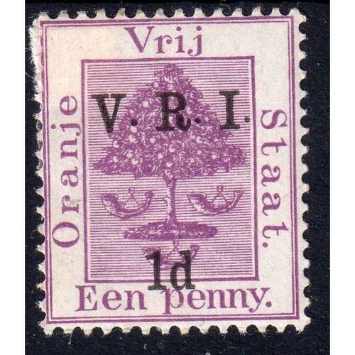 1900 ORANGE FREE STATE Sg113 1d on 1d Purple MOUNTED MINT (G103)