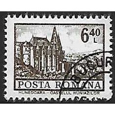 Romania Mi 3090: 6 L. 40 sepia Definitive Stamp: Hunedoara Castle