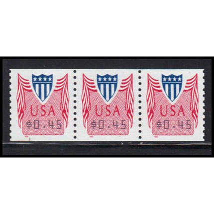 CVP33 45c Shield Very Fine MNH Strip of 3 PA5357