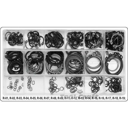 Yato professional external circlips retaining rings assorted 300 pcs (YT-06880)