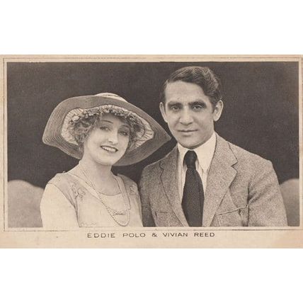 Eddie Polo with Vivian Reed Antique Postcard