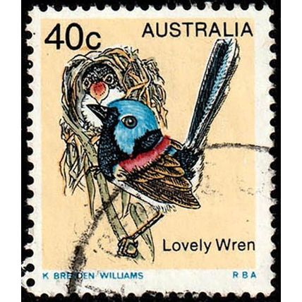 Australia 1979 Birds Lovely Wren 40c Used Stamp