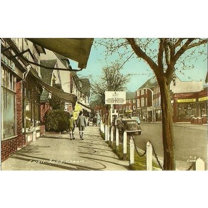 Surrey CHEAM Ewell Road Road Postcard (Frith)