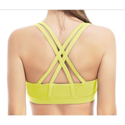 Sports Bra for Women, Criss-Cross Back Padded Strappy Sports Bras Gym