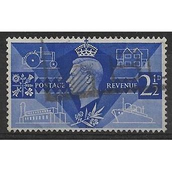 GB 1946 Peace and Victory 2.5d blue used SG491