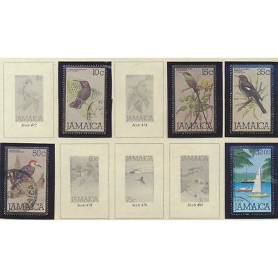Jamaica Stamps Scott #473//493, Used, 5 Different