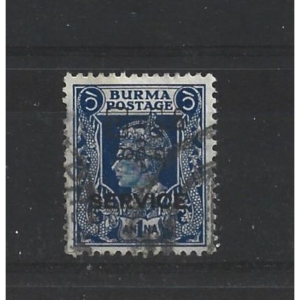 Burma.O44 1a Blue.Fine Used.Jul25c