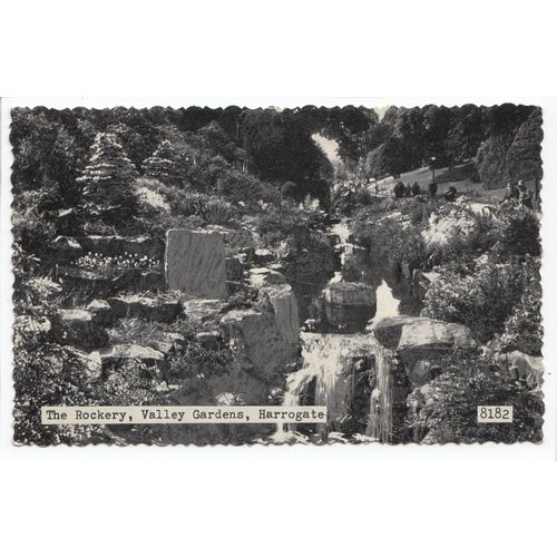 The Rockery Valley Gardens Harrogate Postcard North Yorkshire 8182