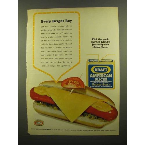 1965 Kraft American Slices Ad - Every Bright Boy