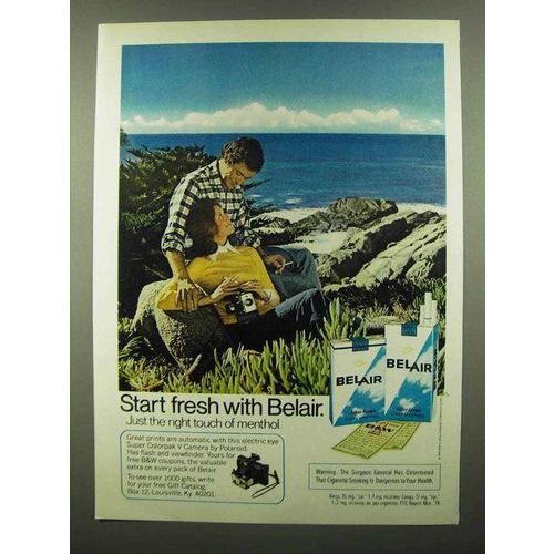 1974 Belair Cigarettes Ad - Start Fresh - Coast