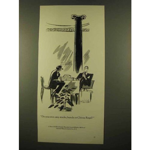 1975 Chivas Regal Scotch Ad - Do You Own Stocks, Bonds?