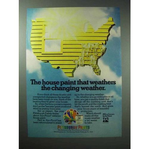 1978 Pittsburg Paints Ad - Weathers the Weather