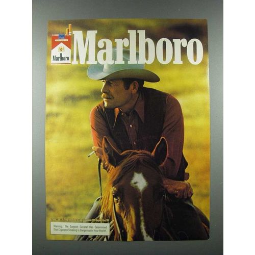 1981 Marlboro Cigarette Ad - Marlboro Man, Cowboy