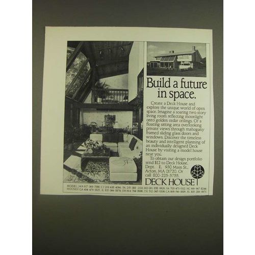 1985 Deck House Ad - Build a future in space