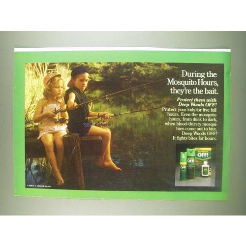 1985 Deep Woods Off! Ad - During the Mosquito Hours, they're the bait