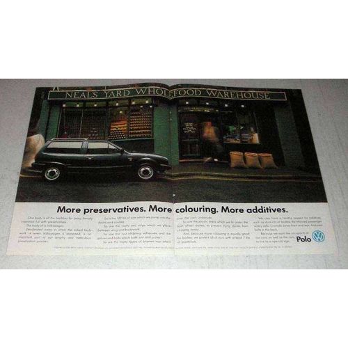 1987 Volkswagen VW Polo Car Ad - More Preservatives