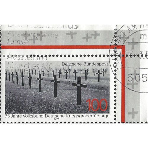 GERMANY, War Graves, grey 1994, 100pf