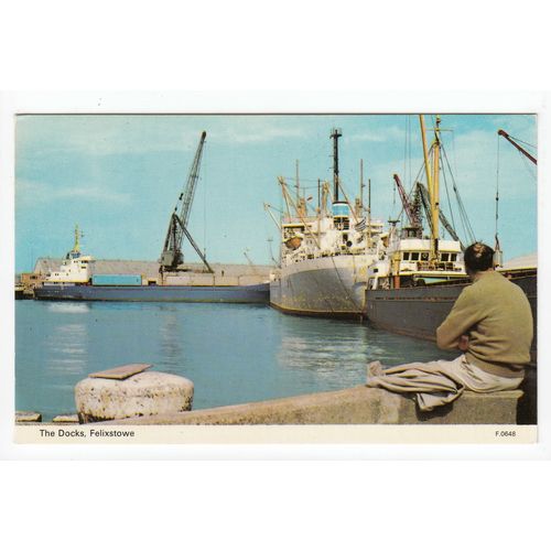 The Docks Felixstowe Postcard Suffolk 0648
