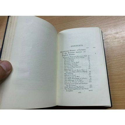 1927 PLAYS OF BERNARD SHAW "HEARTBREAK HOUSE/CATHERINE" LEATHER BOOK (P3)