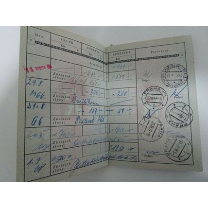 Czechoslovakia Travel Bankbook 1965 Tschechoslowakei Sparbuch Livret épargne CS