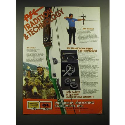1985 Precision Shooting Equipment Archery Ad - Pete Shepley, Terry Ragsdale