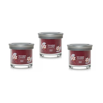 Yankee Candle Merry Berry Small Jar Candle Single Wick - Lot of 3