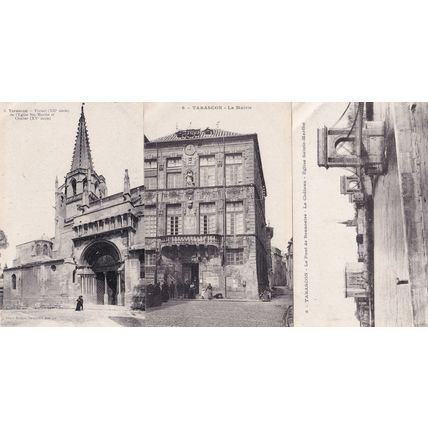 Tarascon La Mairie Eglise Pont De Beaucaire 3x Old Postcard s