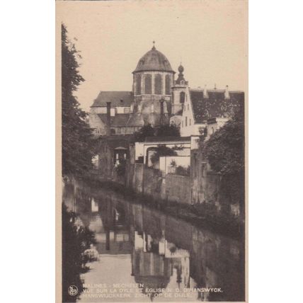 Malines Mechelen Eglise D'Hanswyck Antique Postcard