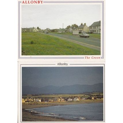 Allonby Green River Cumbria 2x Postcard s