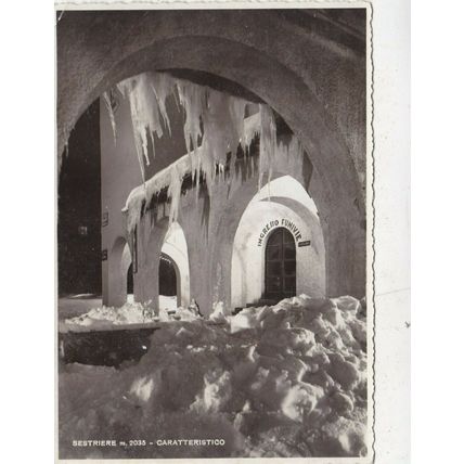 Sestriere 2035m Caratteristico Italy Real Photograph postcard unused VGC