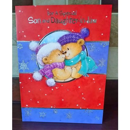 Large Christmas Cards - Son & Daughter-in-Law 02 - **** CLEARANCE SALE ****